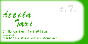 attila tari business card